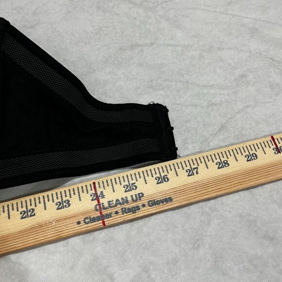 Black Strapless Lace Balconette Bra Structured Push-Up Underwire Top 36E - Picture 6 of 16